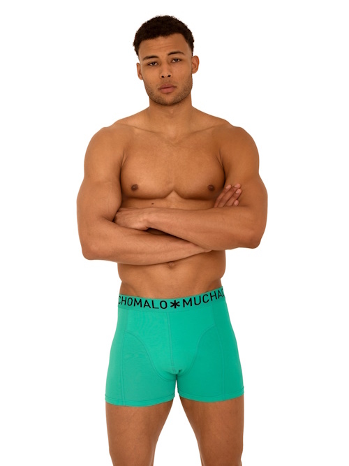 Muchachomalo Light Cotton Solid green boxer short Muchachomalo Light Cotton Solid green boxer short