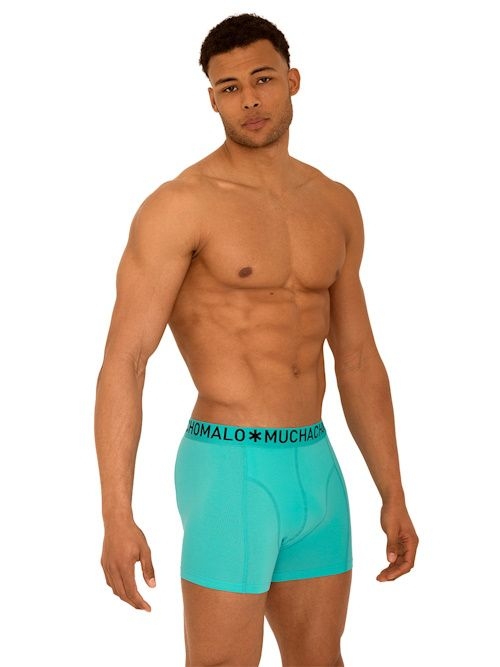 Muchachomalo Light Cotton Solid aqua boxer short Muchachomalo Light Cotton Solid aqua boxer short