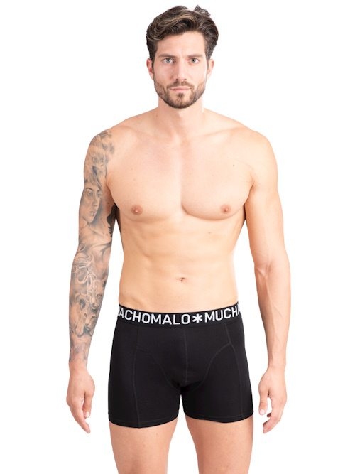 Muchachomalo Light Cotton Solid black boxer short Muchachomalo Light Cotton Solid black boxer short