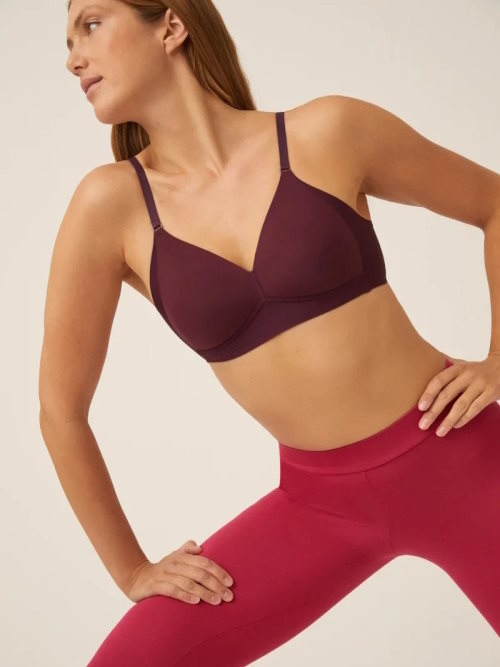 Naturana Side smoother bordeaux wireless bra Naturana Side smoother bordeaux wireless bra