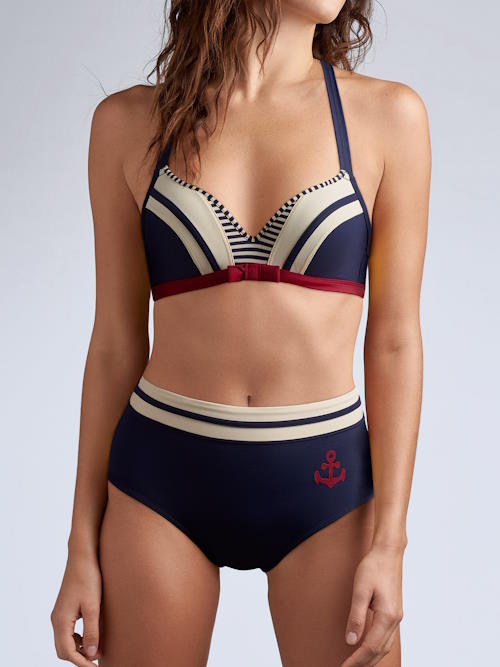 Marlies Dekkers Swimwear Starboard navy/red push up bikini bra Marlies Dekkers Swimwear Starboard navy/red push up bikini bra