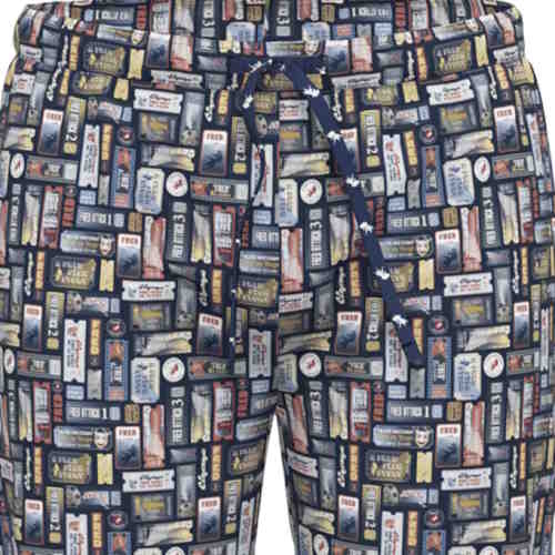 A Fish Named Fred Cinema Tickets navy/print pyjama pant A Fish Named Fred Cinema Tickets navy/print pyjama pant