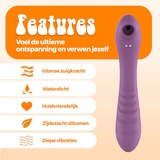 PureVibe Vibrating Air-Pulse Massager purple clitoris vibrator