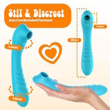 PureVibe Vibrating Air-Pulse Massager blue clitoris vibrator