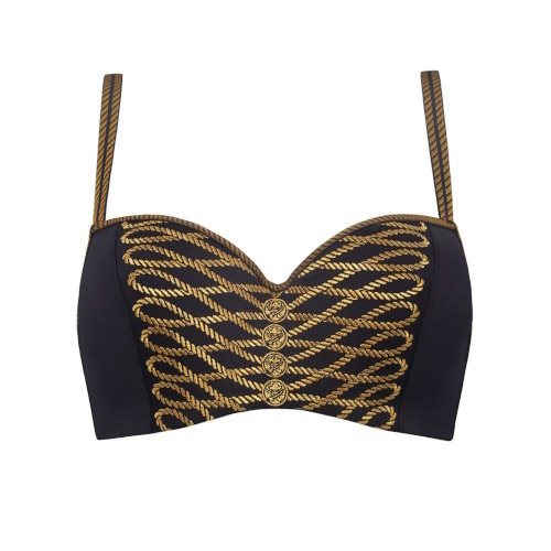 Marlies Dekkers Pirate Queen black/gold padded bra Marlies Dekkers Pirate Queen black/gold padded bra