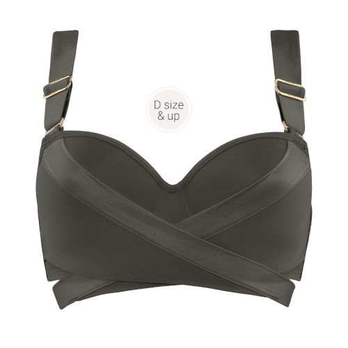 Marlies Dekkers Swimwear Cache Coeur green padded bikini bra Marlies Dekkers Swimwear Cache Coeur green padded bikini bra