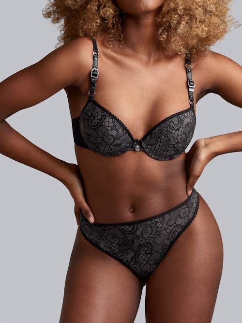 Marlies Dekkers Lioness of Britanny grey/black push up bra Marlies Dekkers Lioness of Britanny grey/black push up bra
