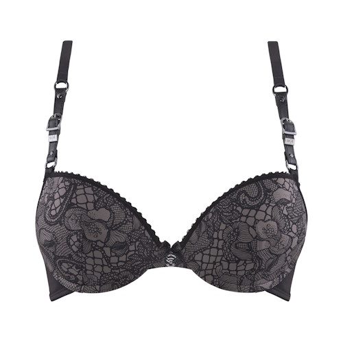 Marlies Dekkers Lioness of Britanny grey/black push up bra Marlies Dekkers Lioness of Britanny grey/black push up bra