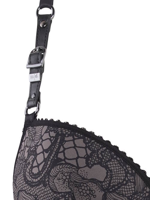 Marlies Dekkers Lioness of Britanny grey/black push up bra Marlies Dekkers Lioness of Britanny grey/black push up bra