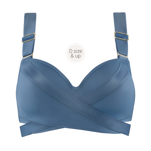 Marlies Dekkers Swimwear Cache Coeur jeans blue padded bikini bra Marlies Dekkers Swimwear Cache Coeur jeans blue padded bikini bra