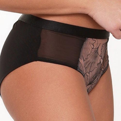 LingaDore Black Flower black short LingaDore Black Flower black short