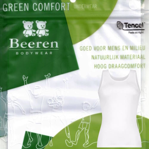 Beeren Underwear Green Comfort white singlet Beeren Underwear Green Comfort white singlet