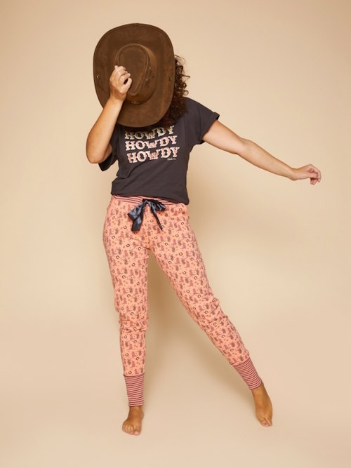 Charlie Choe T- Howdy brown sleep shirt Charlie Choe T- Howdy brown sleep shirt