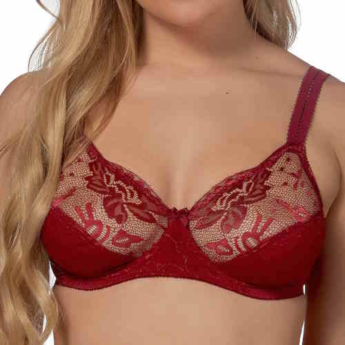 Elbrina Johanna dark red soft-cup bra