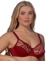 Elbrina Johanna dark red soft-cup bra