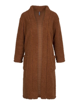LingaDore Night Fluffy leather brown bathrobe