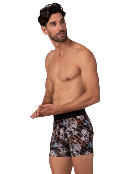 Muchachomalo Leopard black/print boxer short Muchachomalo Leopard black/print boxer short