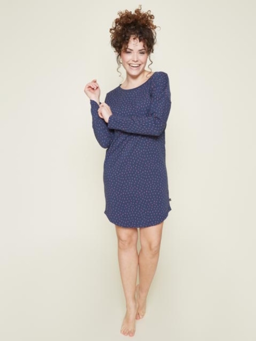 Charlie Choe Cold Days navy/print nightdress Charlie Choe Cold Days navy/print nightdress