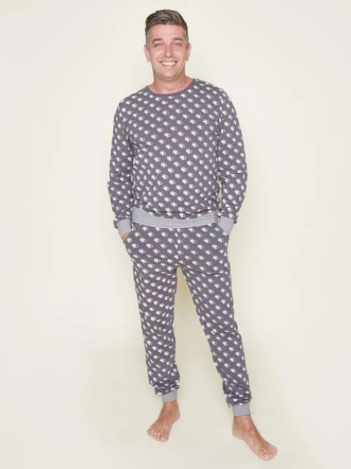 Charlie Choe Limited Edition grey/print pajama Charlie Choe Limited Edition grey/print pajama