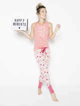 Charlie Choe Mystic Dreams pink/coral pyjama shirt