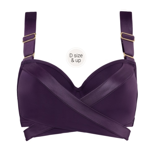 Marlies Dekkers Swimwear Cache Coeur purple padded bikini bra Marlies Dekkers Swimwear Cache Coeur purple padded bikini bra