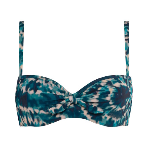 Marlies Dekkers Swimwear Lotus aqua/print padded bikini bra Marlies Dekkers Swimwear Lotus aqua/print padded bikini bra