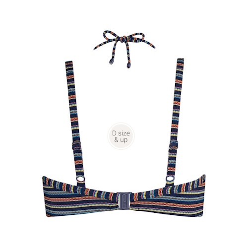 Marlies Dekkers Swimwear Holi Vintage navy/print soft-cup bikini bra Marlies Dekkers Swimwear Holi Vintage navy/print soft-cup bikini bra