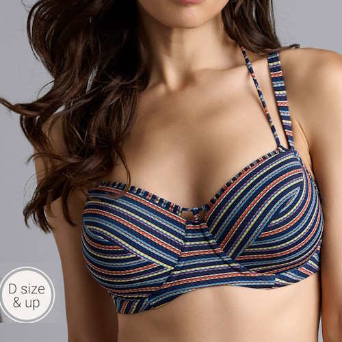 Marlies Dekkers Swimwear Holi Vintage navy/print padded bikini bra Marlies Dekkers Swimwear Holi Vintage navy/print padded bikini bra