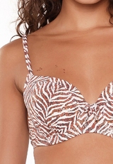 LingaDore Beach  Crazy wild & fun  brown/print padded bikini bra