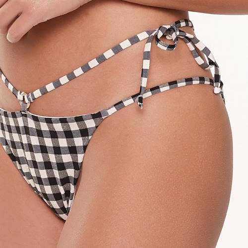 LingaDore Beach Square Print black/white bikini brief LingaDore Beach Square Print black/white bikini brief
