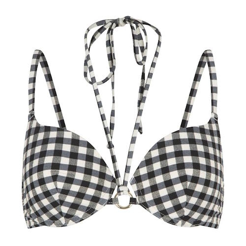 LingaDore Beach Square Print black/white padded bikini bra LingaDore Beach Square Print black/white padded bikini bra