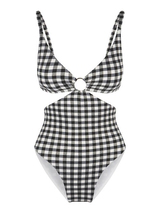 LingaDore Beach Square Print black/white bathingsuit