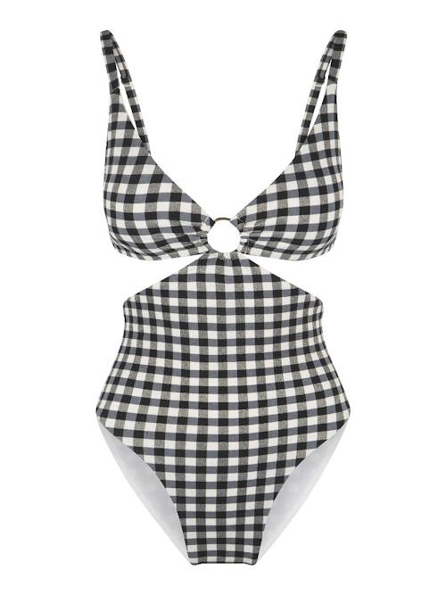 LingaDore Beach Square Print black/white bathingsuit LingaDore Beach Square Print black/white bathingsuit