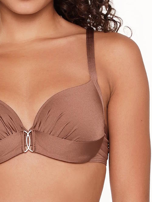 LingaDore Beach Nutshell brown padded bikini bra LingaDore Beach Nutshell brown padded bikini bra