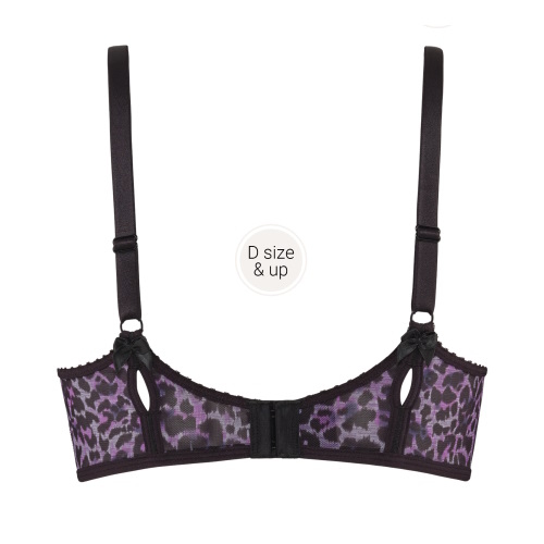 Marlies Dekkers Peekaboo purple/print non-padded bra Marlies Dekkers Peekaboo purple/print non-padded bra