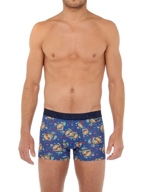 HOM Big Bisous blue/print modal boxershort HOM Big Bisous blue/print modal boxershort