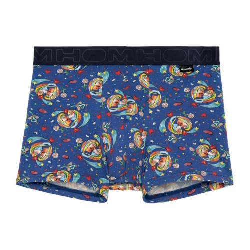 HOM Big Bisous blue/print modal boxershort HOM Big Bisous blue/print modal boxershort