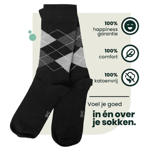 Bamboosa Steve black/print socks Bamboosa Steve black/print socks