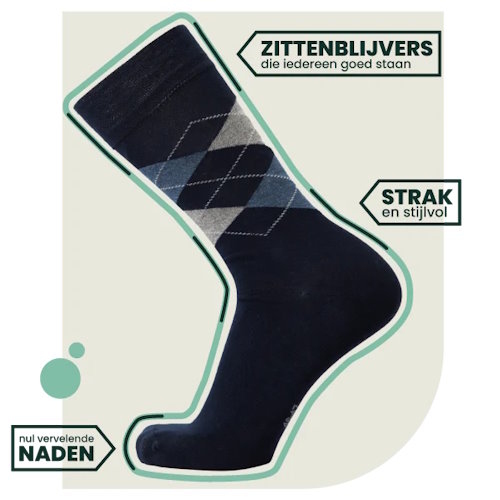 Bamboosa Steve navy/print socks Bamboosa Steve navy/print socks