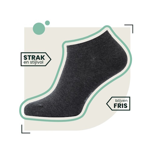 Bamboosa Jordan anthracite sneaker socks Bamboosa Jordan anthracite sneaker socks