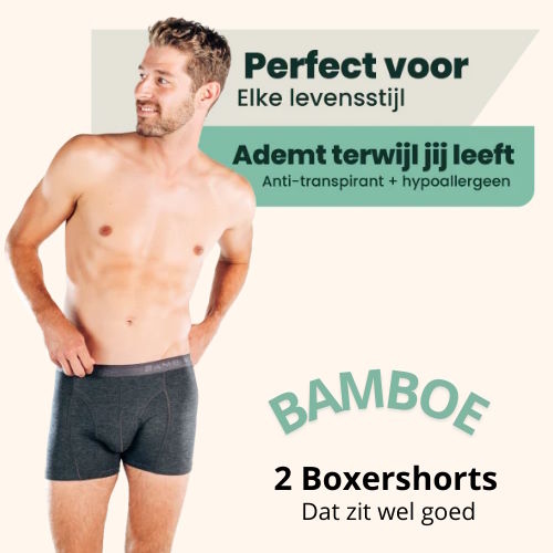 Bamboosa Lewis anthracite bamboo boxer short Bamboosa Lewis anthracite bamboo boxer short