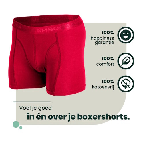 Bamboosa Lewis red bamboo boxer short Bamboosa Lewis red bamboo boxer short