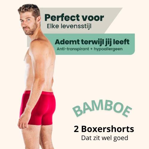 Bamboosa Lewis red bamboo boxer short Bamboosa Lewis red bamboo boxer short