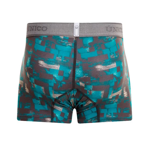 Mundo Unico Escaque aqua/print sport trunk Mundo Unico Escaque aqua/print sport trunk