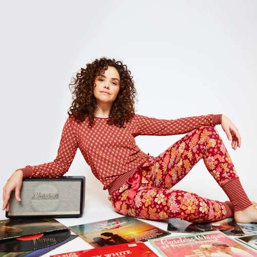 Charlie Choe Flower Power red/print sleep shirt Charlie Choe Flower Power red/print sleep shirt