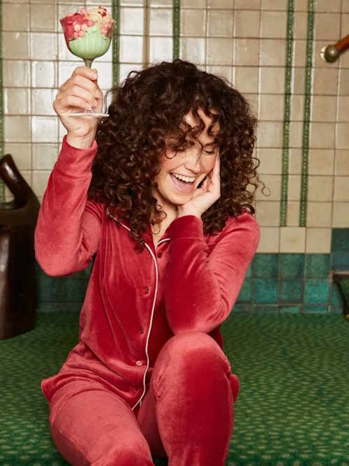 Charlie Choe Flower Power red pajama Charlie Choe Flower Power red pajama