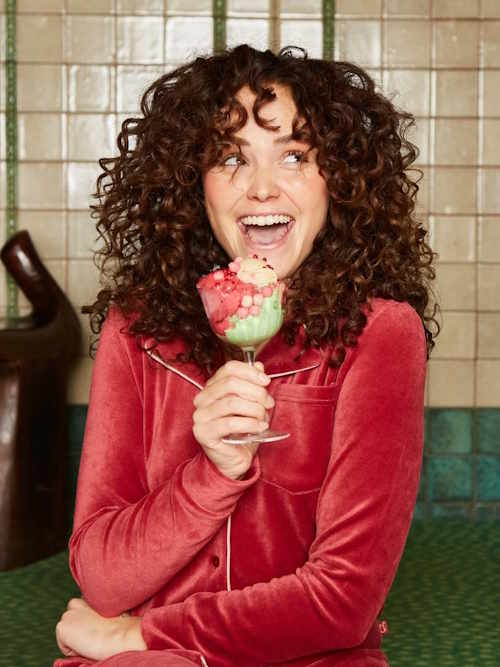 Charlie Choe Flower Power red pajama Charlie Choe Flower Power red pajama