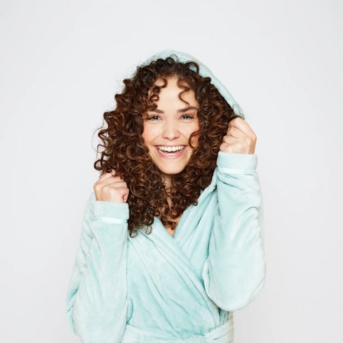 Charlie Choe Funky Nights aqua bathrobe Charlie Choe Funky Nights aqua bathrobe