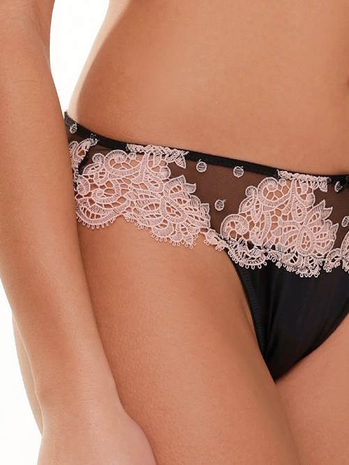 LingaDore black and cream black thong LingaDore black and cream black thong