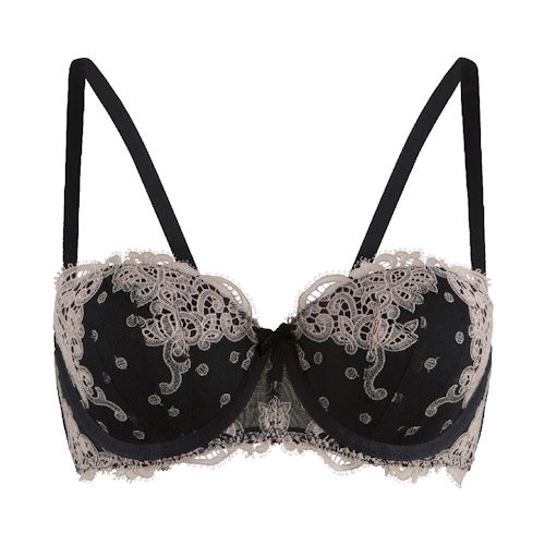 LingaDore black and cream black padded bra LingaDore black and cream black padded bra